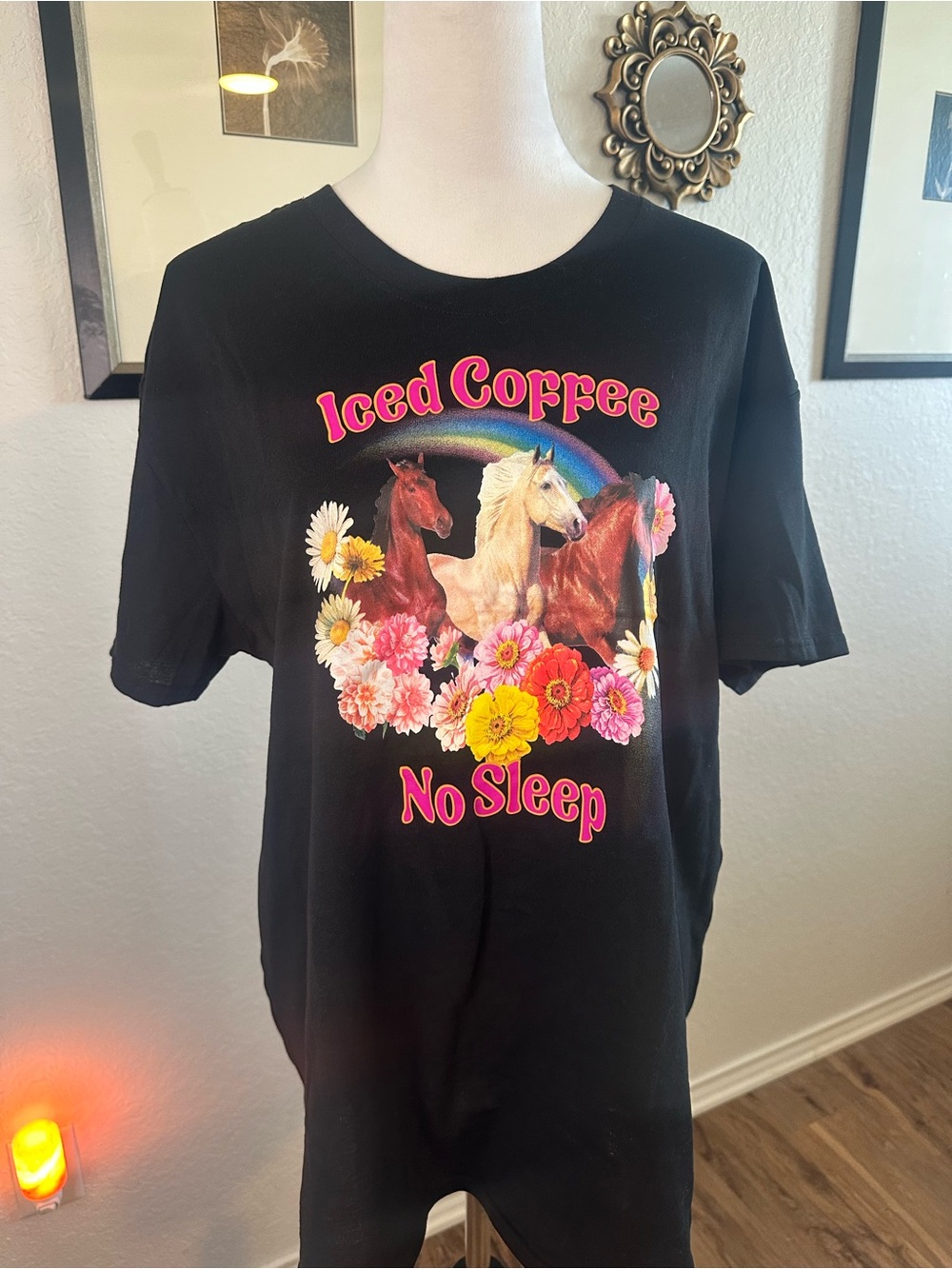 “Iced Coffee No Sleep” Graphic T-shirt 🦄